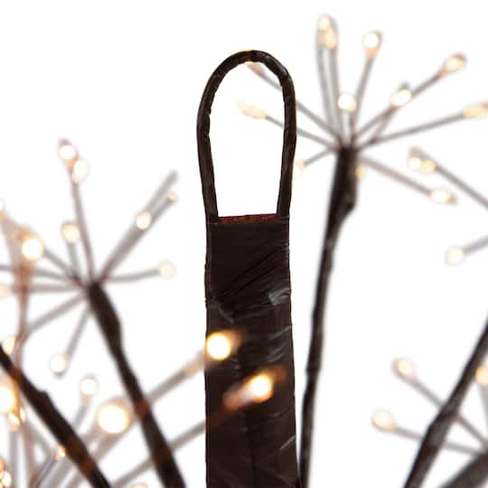 12" Pre-Lit LED Brown Christmas Ball Decoration